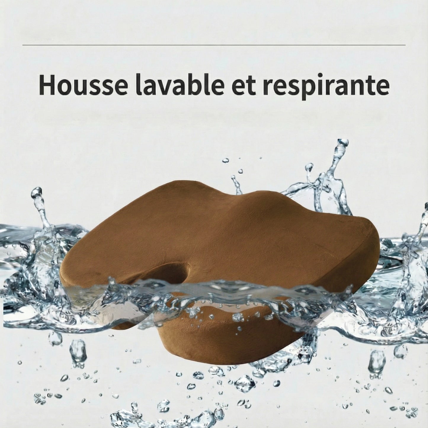 Coussin Rehausseur Adulte Memoire de Forme Marron