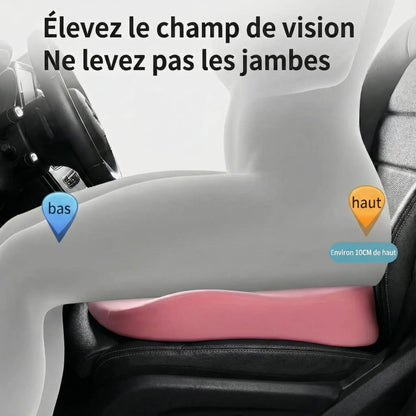 Coussin Rehausseur Voiture Rose Vue Generale