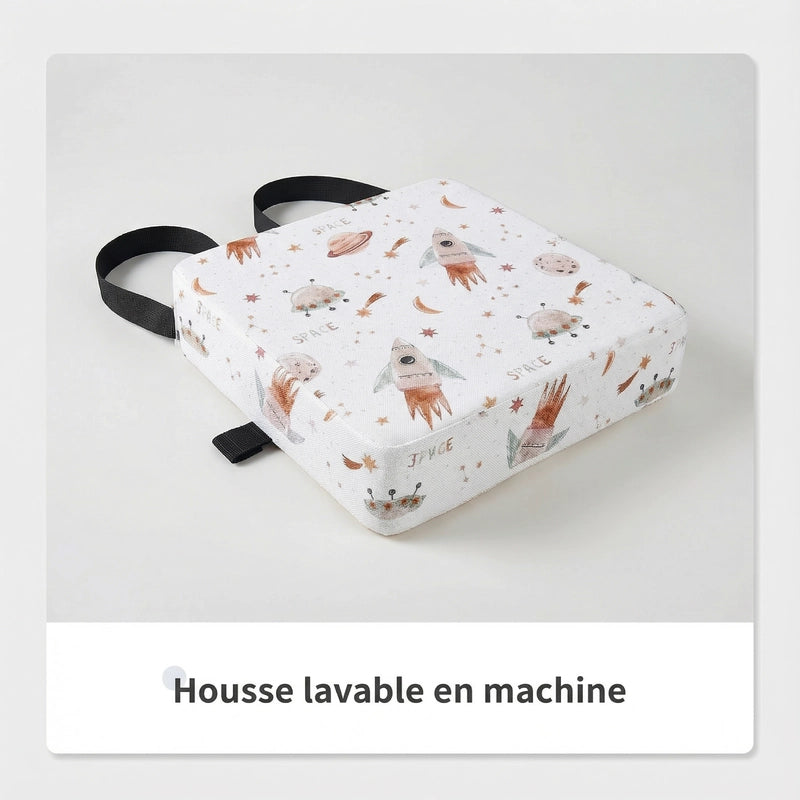 Housse Lavable En Machine Du Coussin Rehausseur Enfant Motif Espace