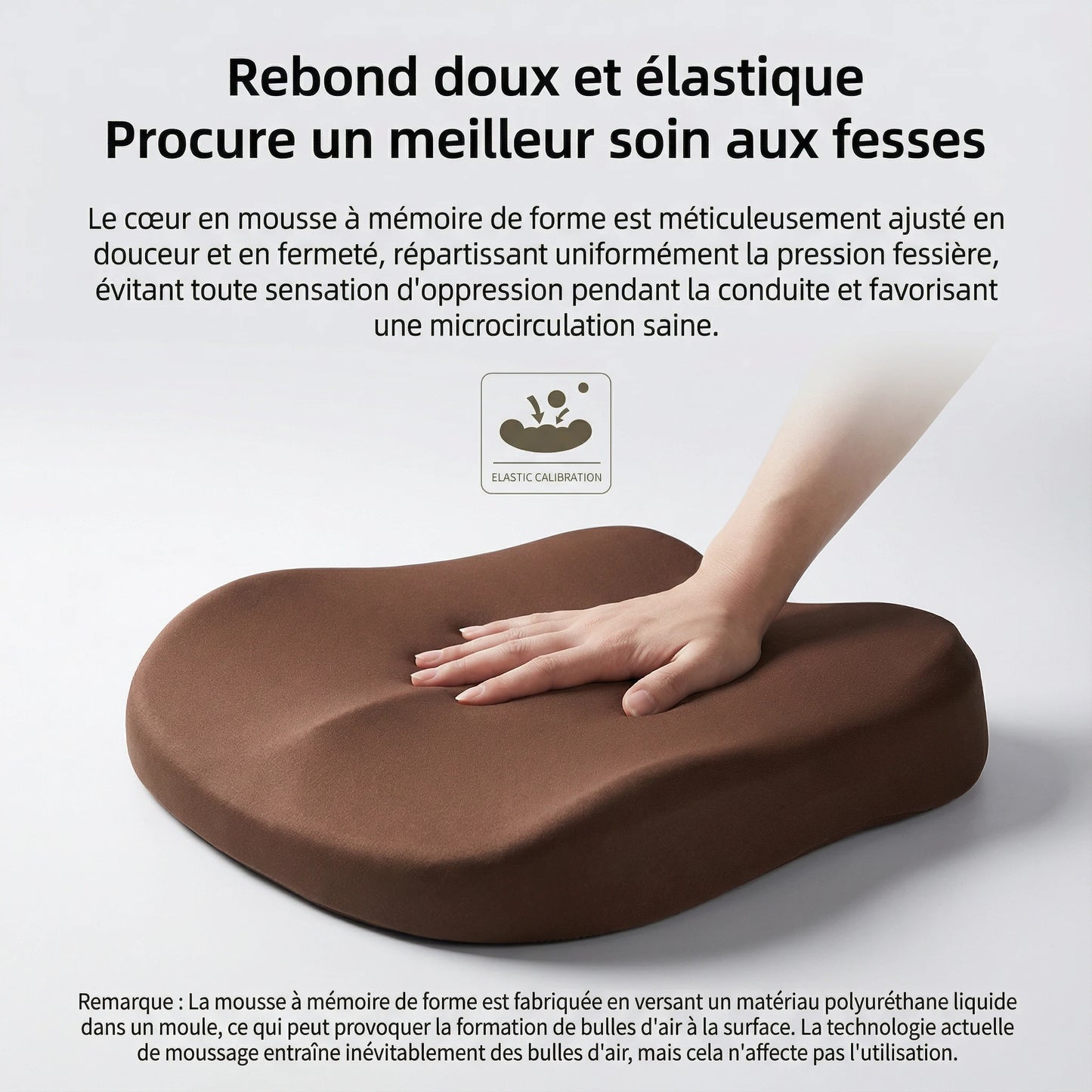Matiere du Coussin Rehausseur Pour Voiture Marron