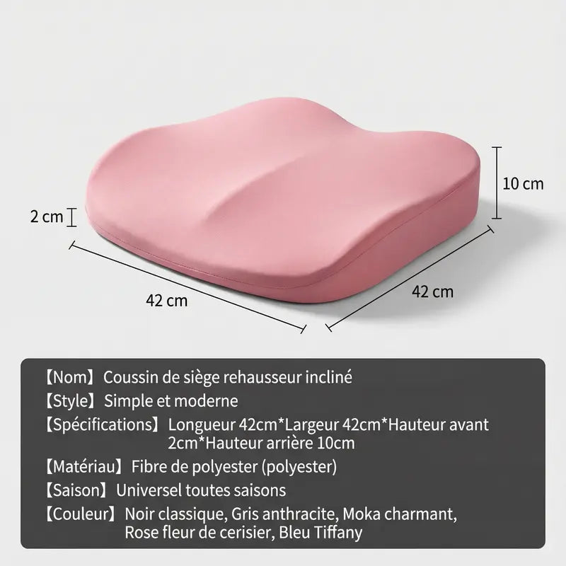 Mesure et Dimension Coussin Rehausseur Voiture Rose