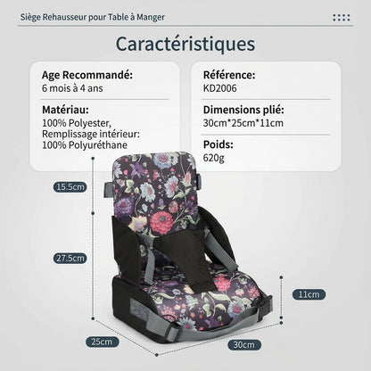 Rehausseur Chaise Motif Fleur Caracteristique