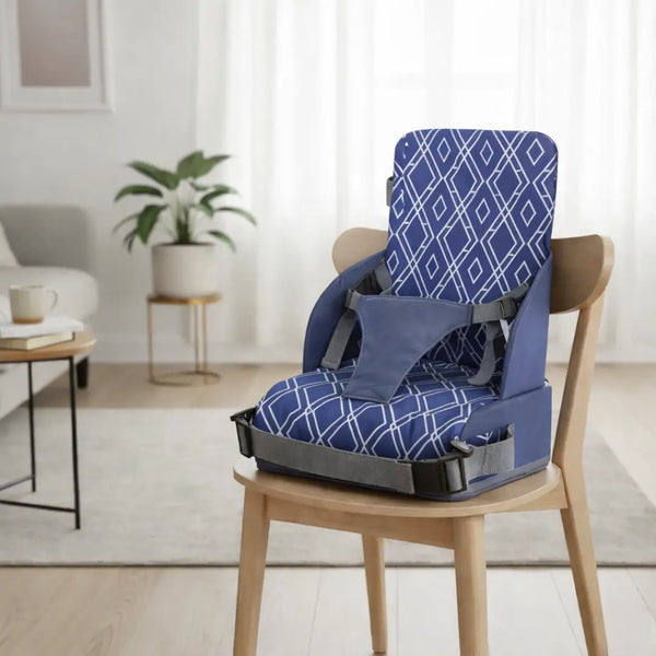 Rehausseur Chaise Pour Bébé à Motif Diamant Bleue