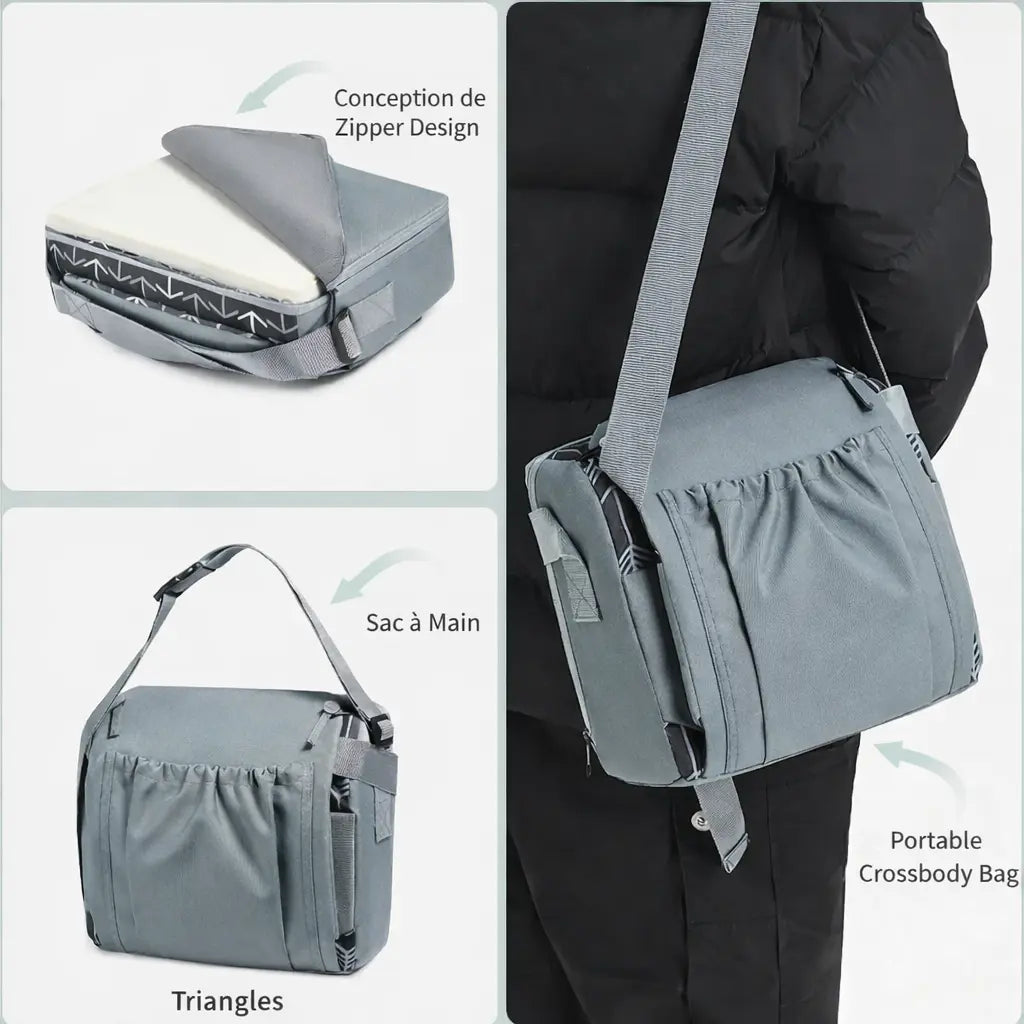 Rehausseur porté en sacoche