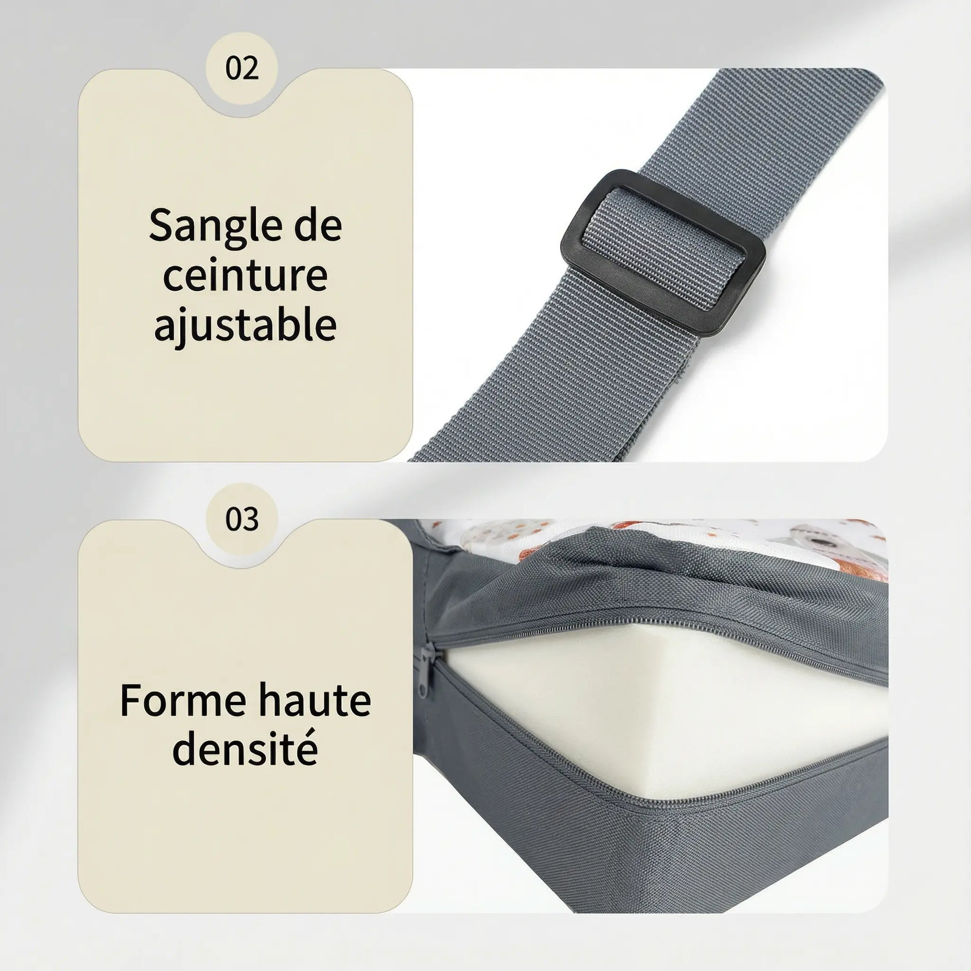 Sangle et Forme du Rehausseur Chaise