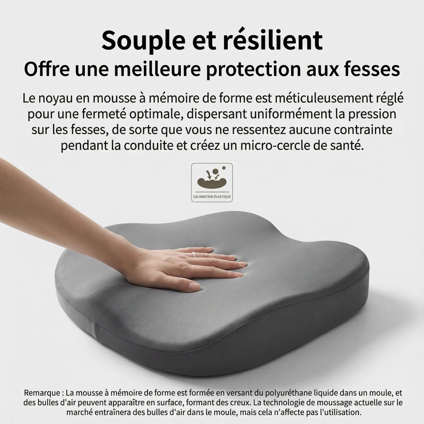 Souplesse et Resilience du Coussin Rehausseur