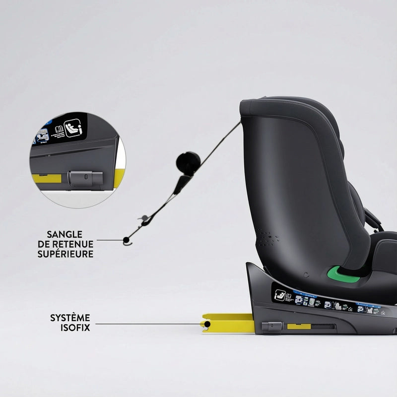 Systeme ISOFIX Siege Auto Noir